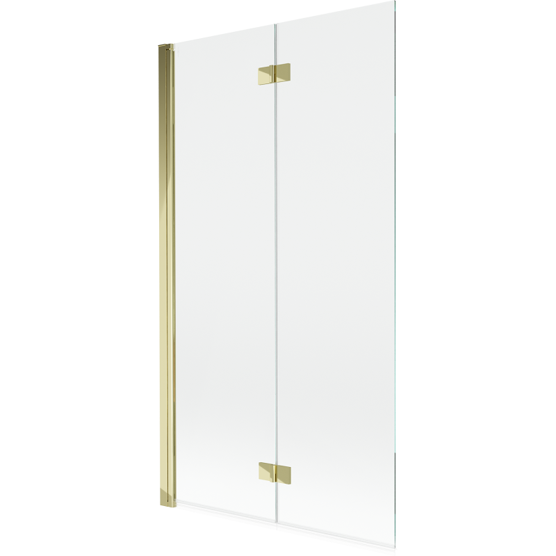 Mexen Mist Shower Screen 2-Panel Left 100 x 150 cm, Transparent, Gold - 8A9-100-002-50-00-L