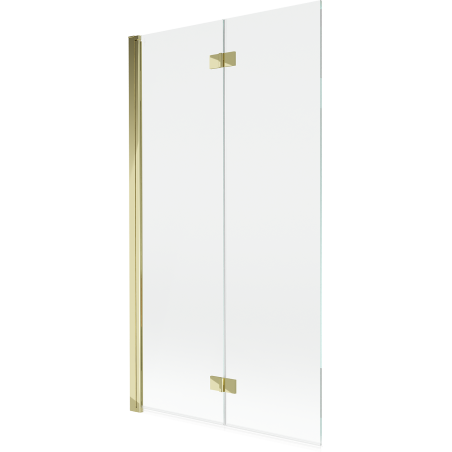 Mexen Mist Shower Screen 2-Panel Left 100 x 150 cm, Transparent, Gold - 8A9-100-002-50-00-L