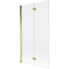 Mexen Mist 2-panel left shower screen 100 x 150 cm, transparent, gold - 8A9-100-002-50-00-L