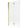 Mexen Mist Shower Screen 2-Panel Left 100 x 150 cm, Transparent, Gold - 8A9-100-002-50-00-L
