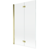 Mexen Mist shower screen 2-panel left 110 x 150 cm, transparent, gold - 8A9-110-002-50-00-L