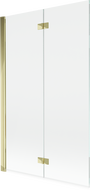Mexen Mist shower screen 2-panel left 110 x 150 cm, transparent, gold - 8A9-110-002-50-00-L
