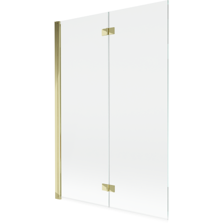 Mexen Mist 2-panel left shower screen 120 x 150 cm, transparent, gold - 8A9-120-002-50-00-L