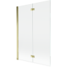Mexen Mist 2-panel left shower screen 120 x 150 cm, transparent, gold - 8A9-120-002-50-00-L