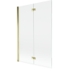 Mexen Mist 2-wing left shower partition 120 x 150 cm, transparent, gold - 8A9-120-002-50-00-L