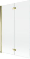 Mexen Mist 2-panel left shower screen 120 x 150 cm, transparent, gold - 8A9-120-002-50-00-L