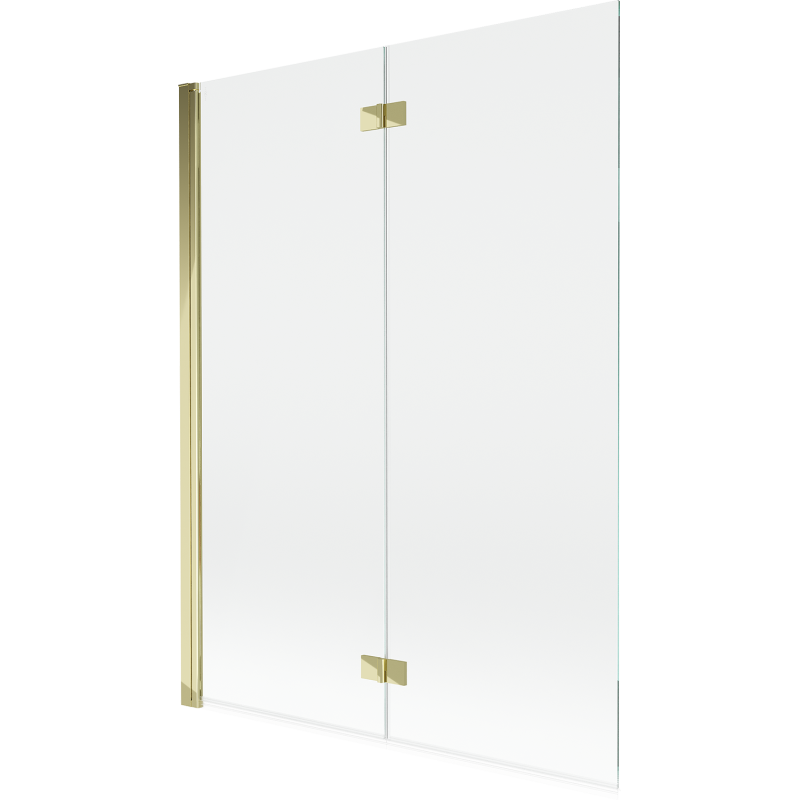 Mexen Mist 2-panel left shower screen 130 x 150 cm, transparent, gold - 8A9-130-002-50-00-L