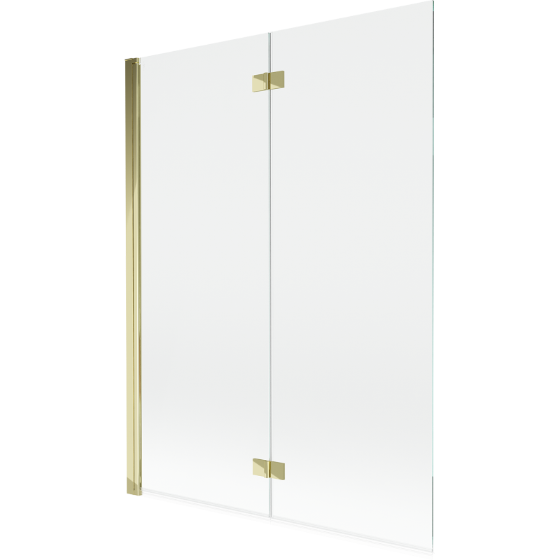 Mexen Mist shower screen 2-wing left 130 x 150 cm, transparent, gold - 8A9-130-002-50-00-L