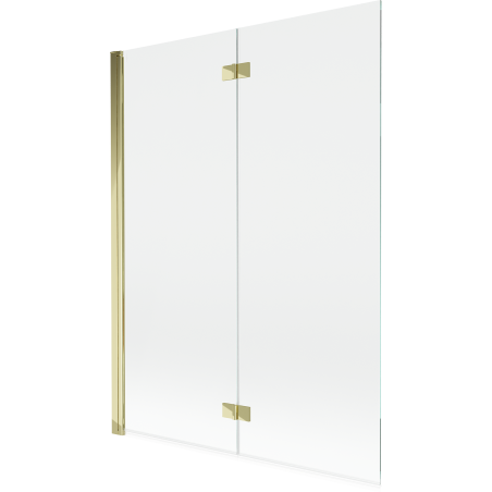 Mexen Mist 2-panel left shower screen 130 x 150 cm, transparent, gold - 8A9-130-002-50-00-L