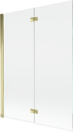 Mexen Mist 2-panel left shower screen 130 x 150 cm, transparent, gold - 8A9-130-002-50-00-L
