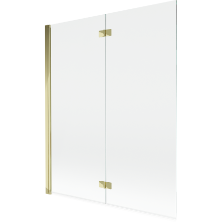 Mexen Mist two-panel left shower screen 140 x 150 cm, transparent, gold - 8A9-140-002-50-00-L