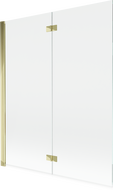 Mexen Mist 2-panel left shower screen 140 x 150 cm, transparent, gold - 8A9-140-002-50-00-L