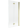 Mexen Mist 2-panel shower screen right 90 x 150 cm, transparent, gold - 8A9-090-002-50-00-P