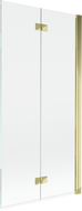 Mexen Mist 2-panel shower screen right 90 x 150 cm, transparent, gold - 8A9-090-002-50-00-P