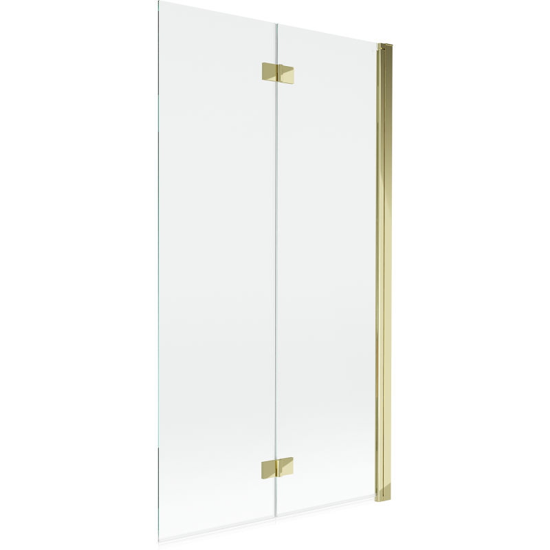 Mexen Mist shower screen 2-panel right 100 x 150 cm, transparent, gold - 8A9-100-002-50-00-P