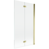 Mexen Mist 2-wing shower screen right 100 x 150 cm, transparent, gold - 8A9-100-002-50-00-P