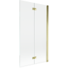 Mexen Mist shower screen 2-panel right 100 x 150 cm, transparent, gold - 8A9-100-002-50-00-P