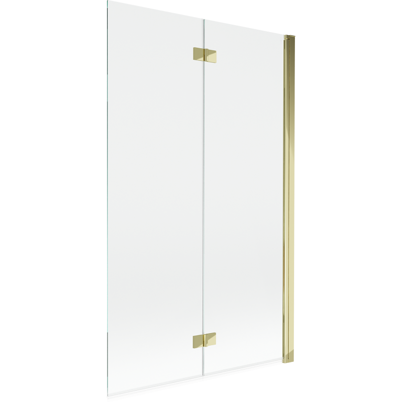 Mexen Mist shower screen 2-wing right 110 x 150 cm, transparent, gold - 8A9-110-002-50-00-P