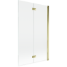 Mexen Mist 2-Wing Shower Screen Right 110 x 150 cm, Transparent, Gold - 8A9-110-002-50-00-P