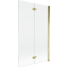 Mexen Mist shower screen 2-wing right 110 x 150 cm, transparent, gold - 8A9-110-002-50-00-P