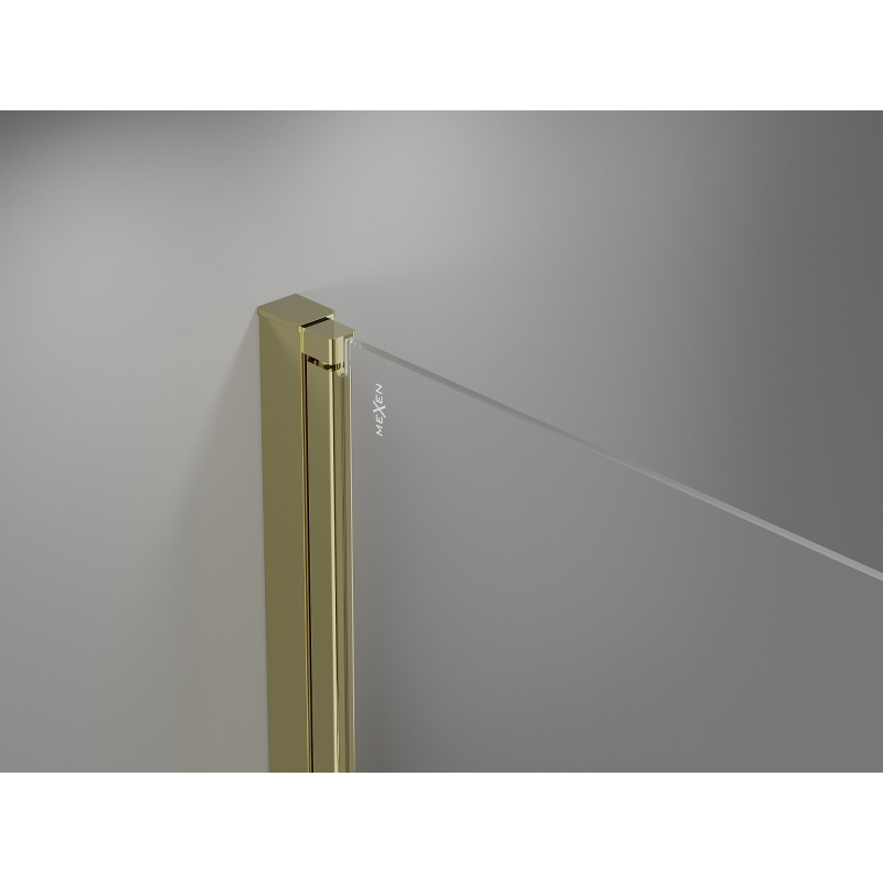 Mexen Mist 2-wing Right Bathtub Screen 120 x 150 cm, Transparent, Gold - 8A9-120-002-50-00-P