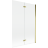Mexen Mist shower screen, 2-panel right-side 120 x 150 cm, transparent, gold - 8A9-120-002-50-00-P