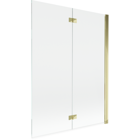 Mexen Mist 2-wing Shower Screen Right 130 x 150 cm, Transparent, Gold - 8A9-130-002-50-00-P