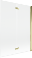 Mexen Mist shower screen 2-wing right 130 x 150 cm, transparent, gold - 8A9-130-002-50-00-P