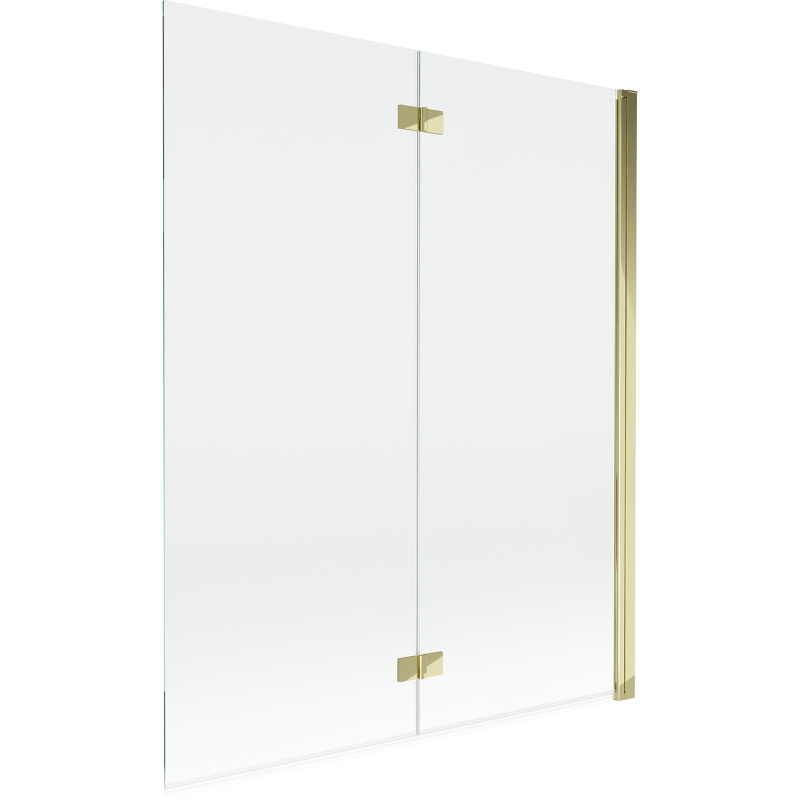 Mexen Mist 2-panel folding shower screen right 140 x 150 cm, transparent, gold - 8A9-140-002-50-00-P
