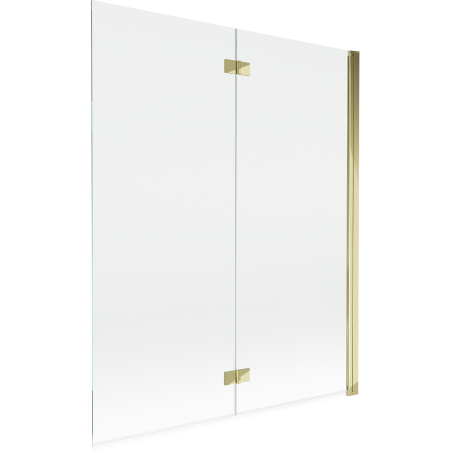 Mexen Mist 2-panel folding shower screen right 140 x 150 cm, transparent, gold - 8A9-140-002-50-00-P