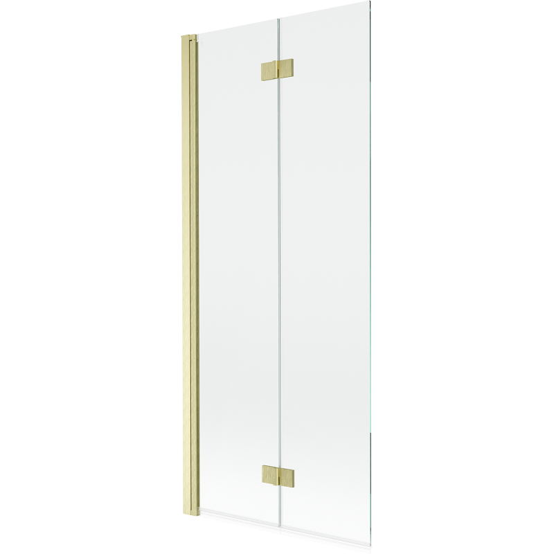 Mexen Mist 2-panel left shower screen 80 x 150 cm, transparent, brushed gold - 8A9-080-002-55-00-L
