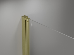 Mexen Mist shower partition 2-wing left 80 x 150 cm, transparent, brushed gold - 8A9-080-002-55-00-L