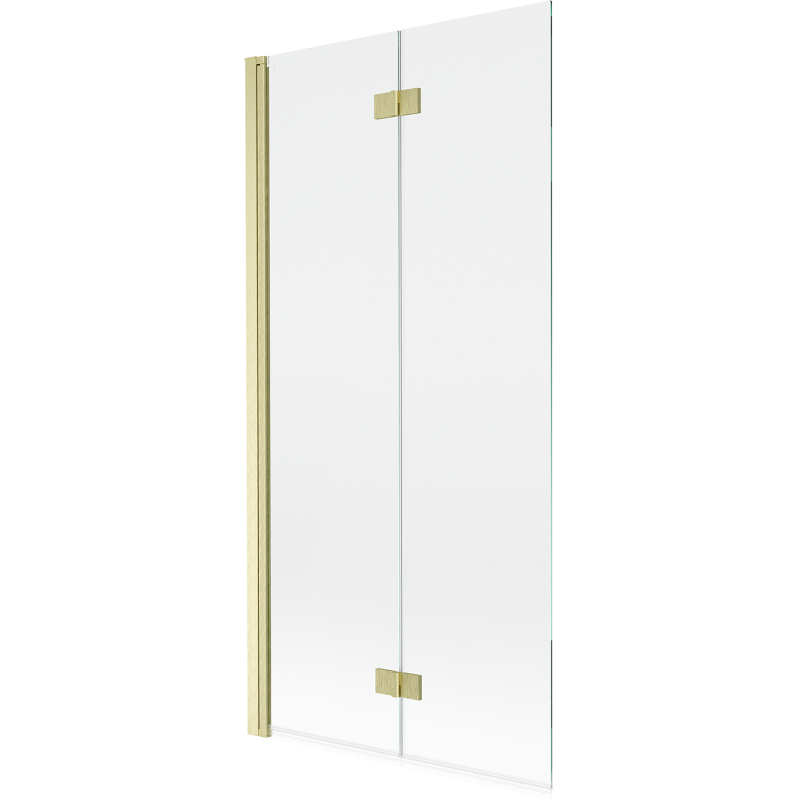Mexen Mist 2-wing left shower screen 90 x 150 cm, transparent, brushed gold - 8A9-090-002-55-00-L