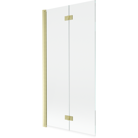 Mexen Mist 2-wing left shower screen 90 x 150 cm, transparent, brushed gold - 8A9-090-002-55-00-L