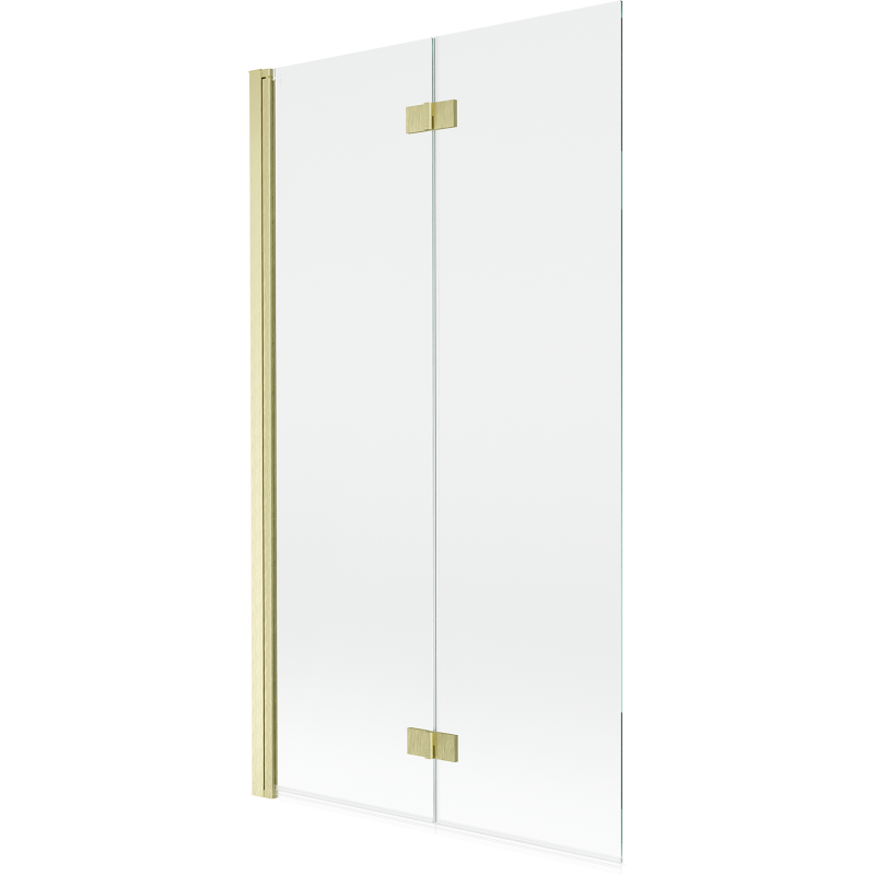 Mexen Mist 2-wing left shower screen 100 x 150 cm, transparent, brushed gold - 8A9-100-002-55-00-L