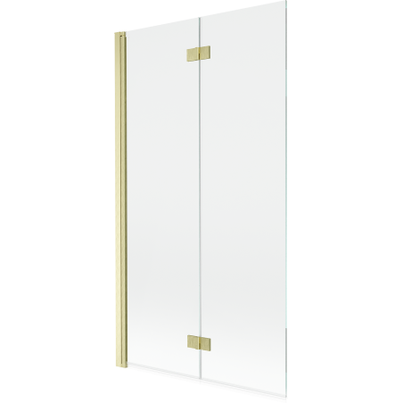 Mexen Mist 2-wing left shower screen 100 x 150 cm, transparent, brushed gold - 8A9-100-002-55-00-L
