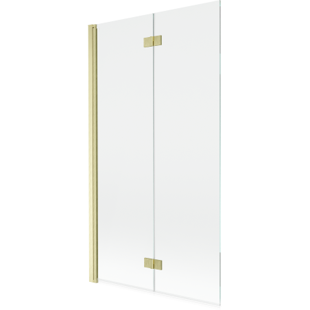 Mexen Mist Shower Screen 2-Panel Left 100 x 150 cm, Transparent, Brushed Gold - 8A9-100-002-55-00-L