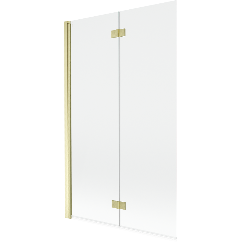 Mexen Mist 2-wing Left Shower Screen 110 x 150 cm, Transparent, Brushed Gold - 8A9-110-002-55-00-L