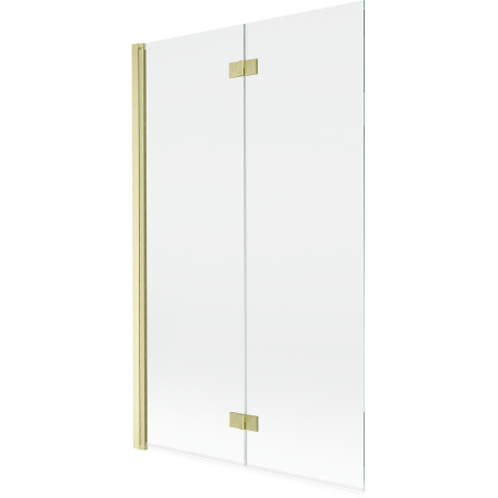 Mexen Mist 2-panel left shower screen 110 x 150 cm, transparent, brushed gold - 8A9-110-002-55-00-L