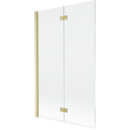 Mexen Mist 2-wing Left Shower Screen 110 x 150 cm, Transparent, Brushed Gold - 8A9-110-002-55-00-L