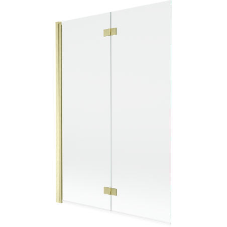 Mexen Mist 2-panel left shower screen 120 x 150 cm, transparent, brushed gold - 8A9-120-002-55-00-L