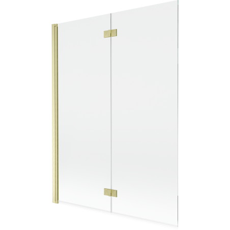 Mexen Mist 2-wing Left Shower Screen 130 x 150 cm, Transparent, Gold Brushed - 8A9-130-002-55-00-L