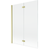 Mexen Mist 2-wing Left Shower Screen 130 x 150 cm, Transparent, Gold Brushed - 8A9-130-002-55-00-L
