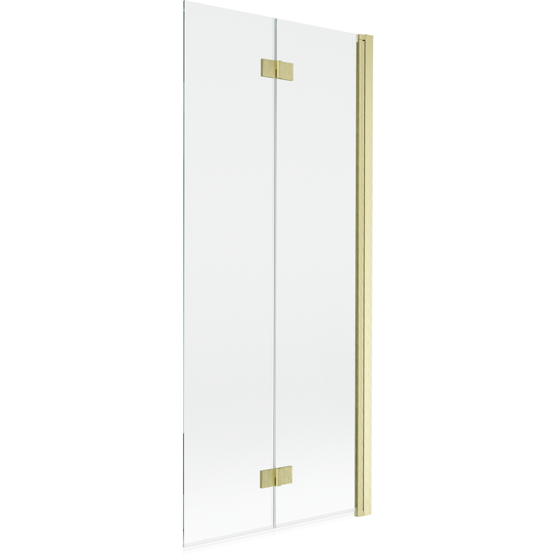 Mexen Mist 2-wing shower screen 80 x 150 cm, transparent, brushed gold - 8A9-080-002-55-00-P