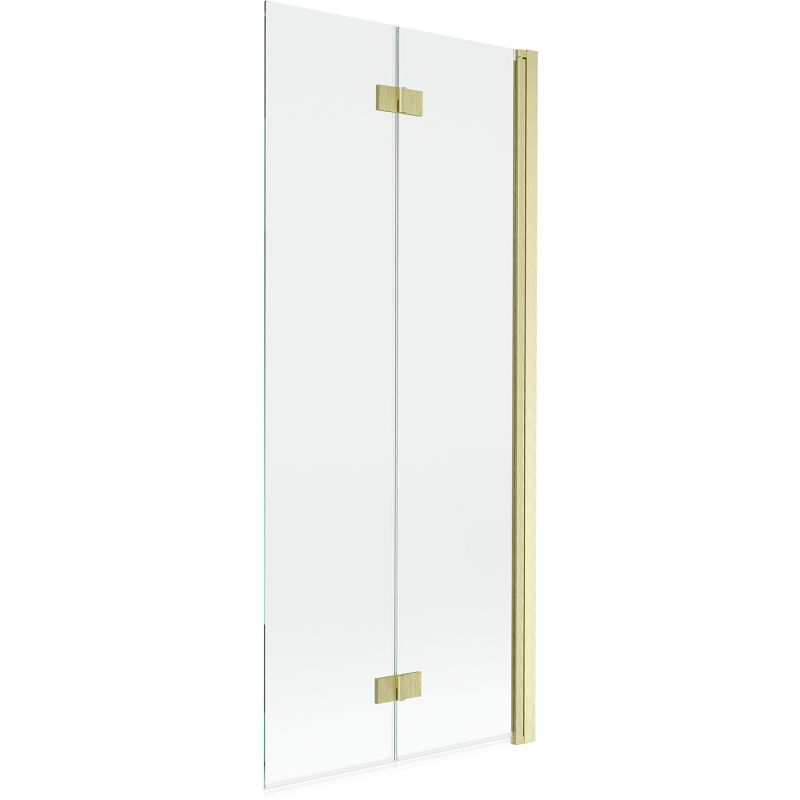 Mexen Mist shower screen 2-wing right 80 x 150 cm, transparent, brushed gold - 8A9-080-002-55-00-P