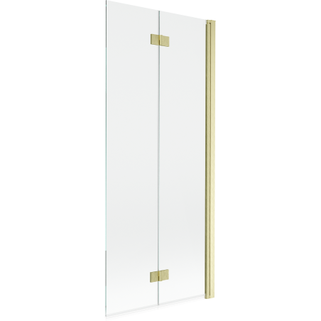 Mexen Mist 2-wing shower screen 80 x 150 cm, transparent, brushed gold - 8A9-080-002-55-00-P