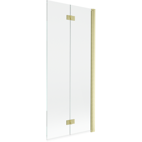 Mexen Mist shower screen 2-wing right 80 x 150 cm, transparent, brushed gold - 8A9-080-002-55-00-P