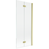 Mexen Mist 2-wing shower screen 80 x 150 cm, transparent, brushed gold - 8A9-080-002-55-00-P