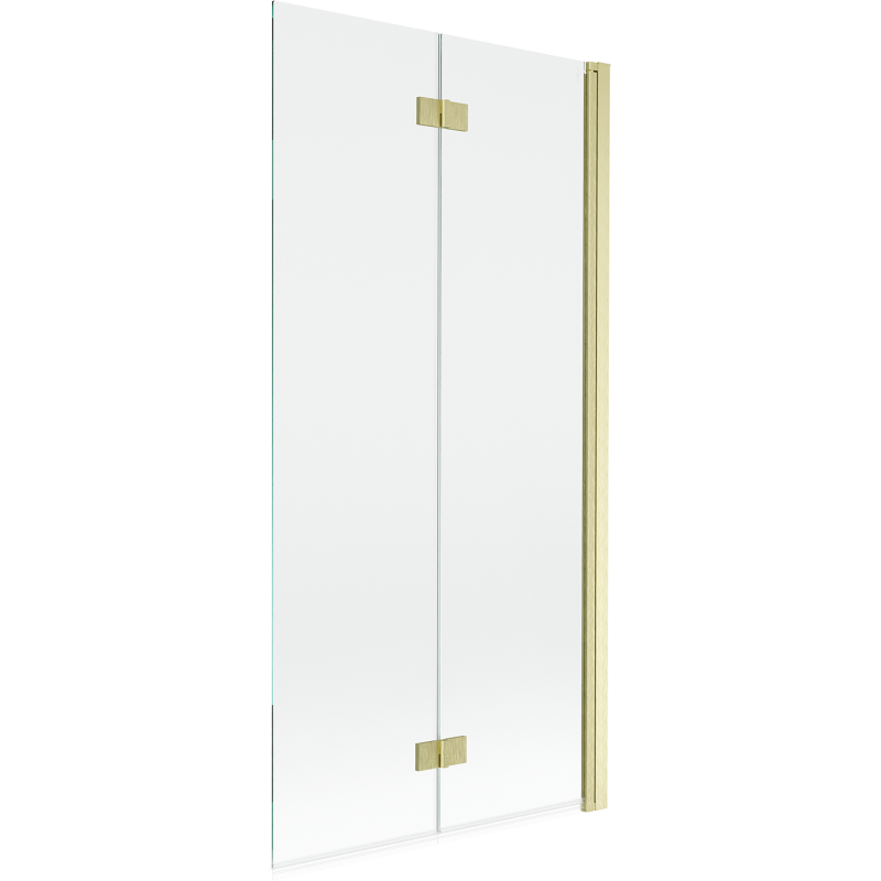 Mexen Mist 2-panel right-hand shower screen 90 x 150 cm, transparent, brushed gold - 8A9-090-002-55-00-P