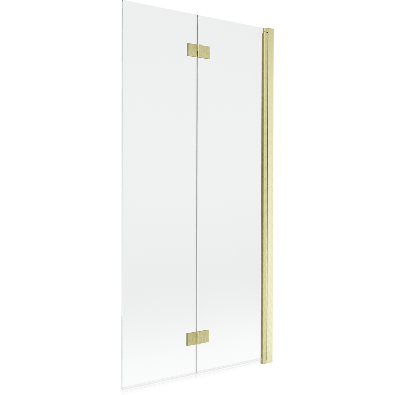 Mexen Mist 2-wing shower screen right 90 x 150 cm, transparent, brushed gold - 8A9-090-002-55-00-P